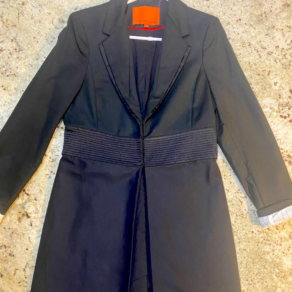 Sinclaire 10 Unique Long Black Coat, Dress Up/Down